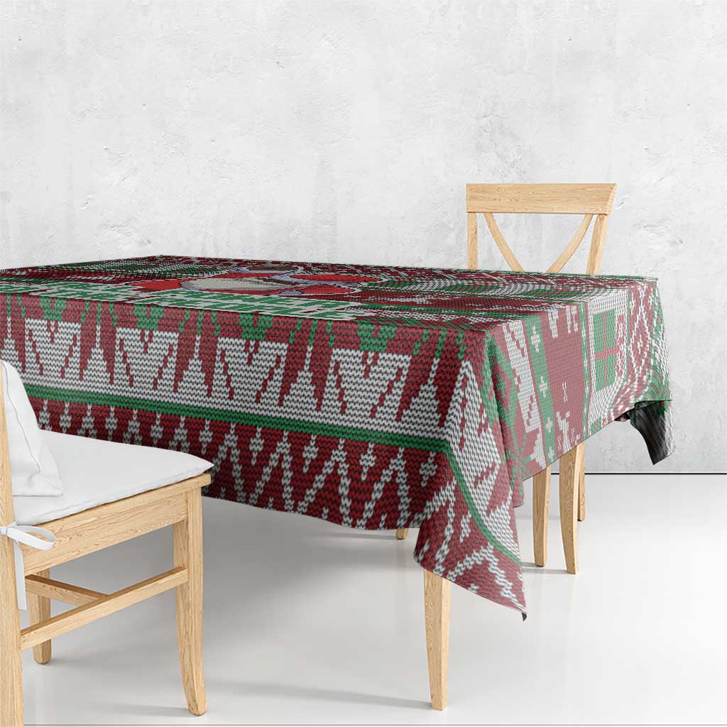 Africa Christmas Black Santa Fist Tablecloth All Power to the People - Wonder Print Shop