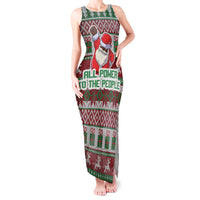 Africa Christmas Black Santa Fist Tank Maxi Dress All Power to the People - Wonder Print Shop