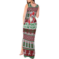 Africa Christmas Black Santa Fist Tank Maxi Dress All Power to the People - Wonder Print Shop