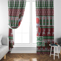 Africa Christmas Black Santa Fist Window Curtain All Power to the People - Wonder Print Shop