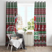 Africa Christmas Black Santa Fist Window Curtain All Power to the People - Wonder Print Shop