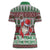 Africa Christmas Black Santa Fist Women Polo Shirt All Power to the People - Wonder Print Shop