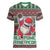 Africa Christmas Black Santa Fist Women V-Neck T-Shirt All Power to the People - Wonder Print Shop