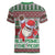 Africa Christmas Black Santa Fist Women V-Neck T-Shirt All Power to the People - Wonder Print Shop