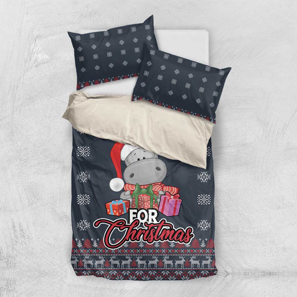 I Want A Hippopotamus Christmas Bedding Set - Wonder Print Shop