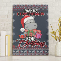 I Want A Hippopotamus Christmas Canvas Wall Art - Wonder Print Shop