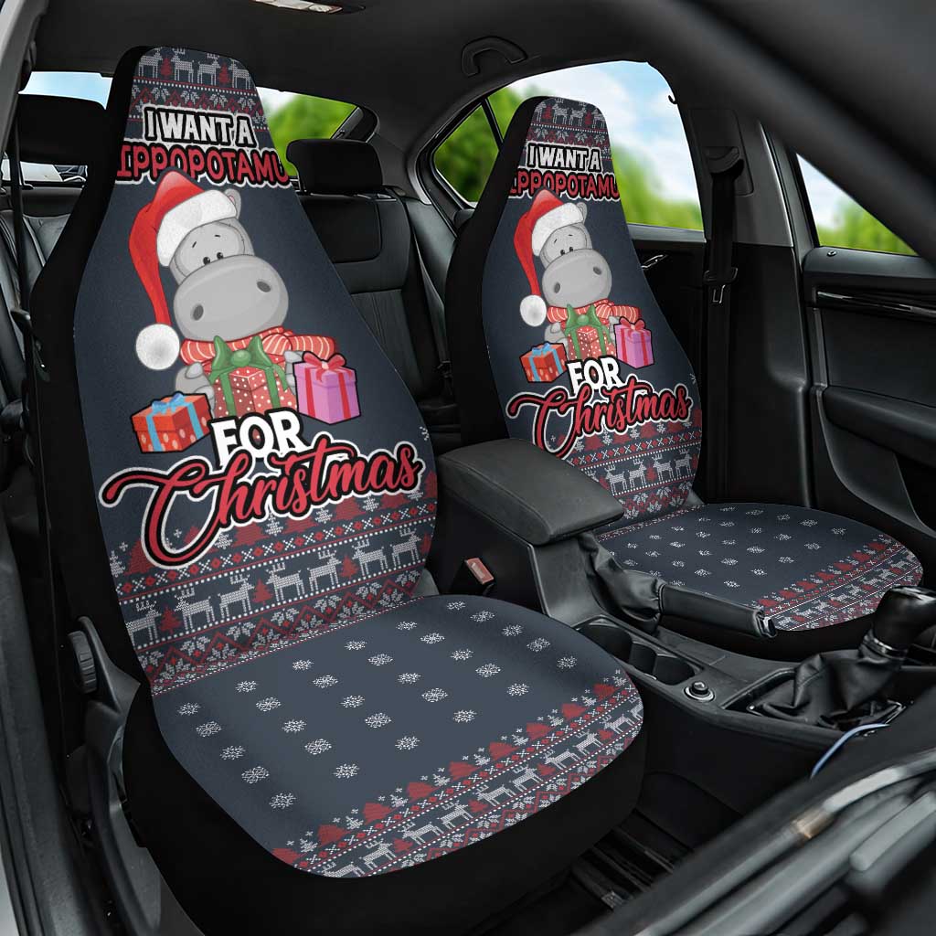 I Want A Hippopotamus Christmas Car Seat Cover - Wonder Print Shop