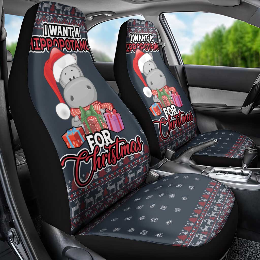 I Want A Hippopotamus Christmas Car Seat Cover - Wonder Print Shop