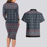 I Want A Hippopotamus Christmas Couples Matching Long Sleeve Bodycon Dress and Hawaiian Shirt - Wonder Print Shop