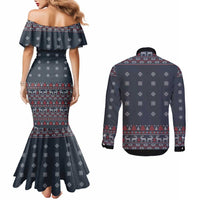I Want A Hippopotamus Christmas Couples Matching Mermaid Dress and Long Sleeve Button Shirt