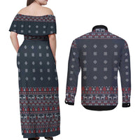 I Want A Hippopotamus Christmas Couples Matching Off Shoulder Maxi Dress and Long Sleeve Button Shirt - Wonder Print Shop