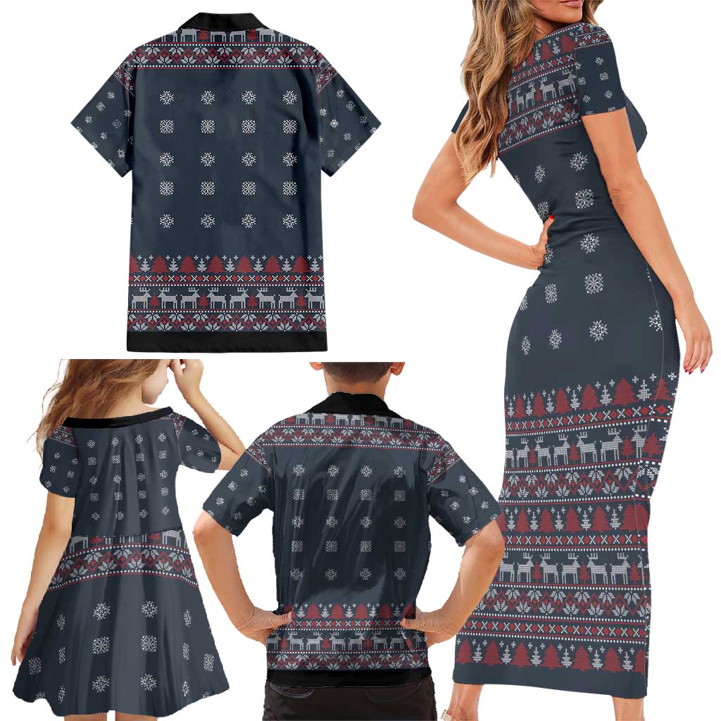 I Want A Hippopotamus Christmas Family Matching Short Sleeve Bodycon Dress and Hawaiian Shirt - Wonder Print Shop