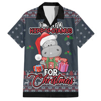 I Want A Hippopotamus Christmas Family Matching Short Sleeve Bodycon Dress and Hawaiian Shirt - Wonder Print Shop