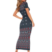 I Want A Hippopotamus Christmas Family Matching Short Sleeve Bodycon Dress and Hawaiian Shirt - Wonder Print Shop