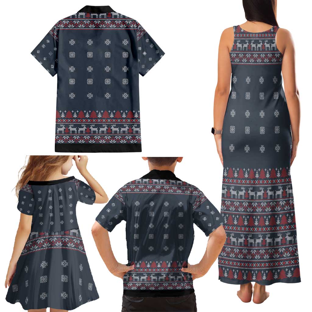 I Want A Hippopotamus Christmas Family Matching Tank Maxi Dress and Hawaiian Shirt - Wonder Print Shop