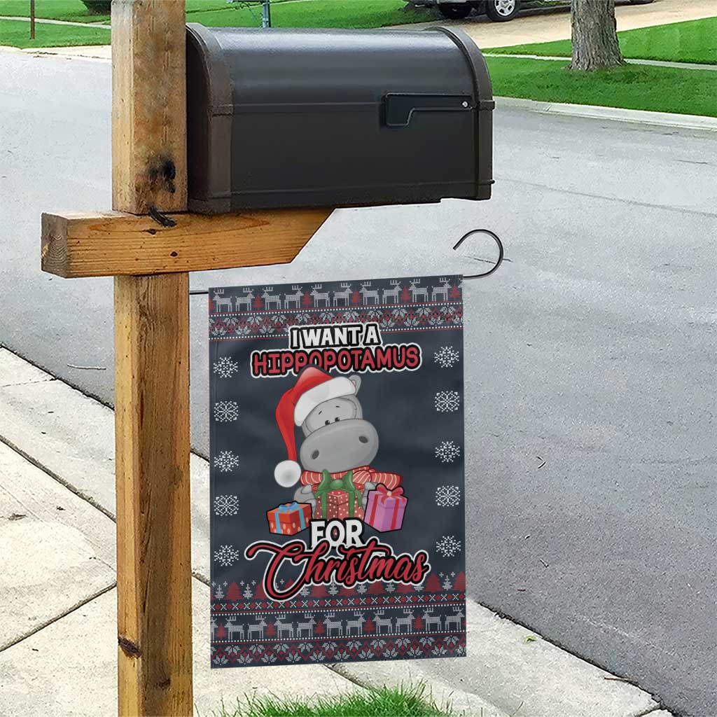 I Want A Hippopotamus Christmas Garden Flag - Wonder Print Shop