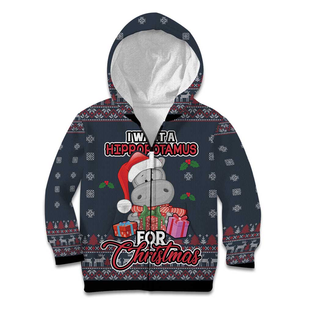 I Want A Hippopotamus Christmas Kid Hoodie - Wonder Print Shop