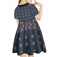 I Want A Hippopotamus Christmas Kid Short Sleeve Dress - Wonder Print Shop