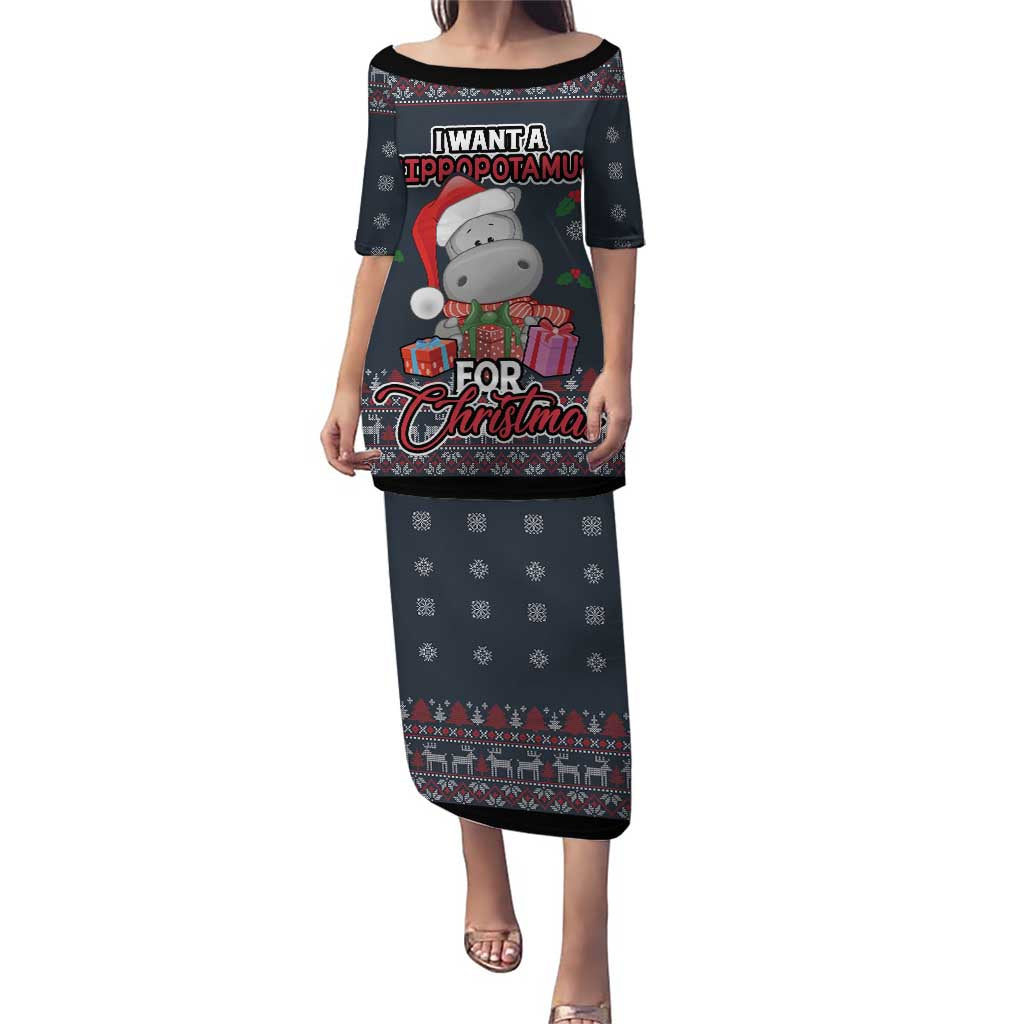 I Want A Hippopotamus Christmas Puletasi - Wonder Print Shop