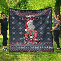 I Want A Hippopotamus Christmas Quilt - Wonder Print Shop