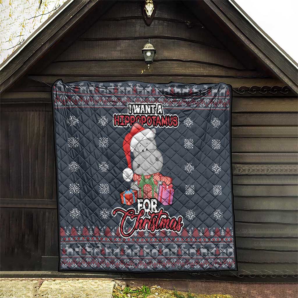 I Want A Hippopotamus Christmas Quilt - Wonder Print Shop