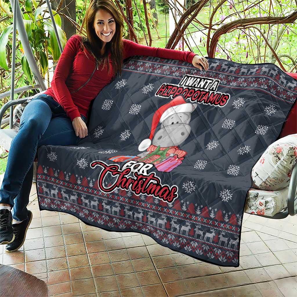 I Want A Hippopotamus Christmas Quilt - Wonder Print Shop