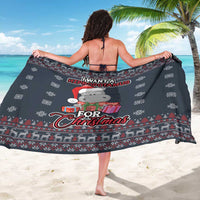 I Want A Hippopotamus Christmas Sarong - Wonder Print Shop