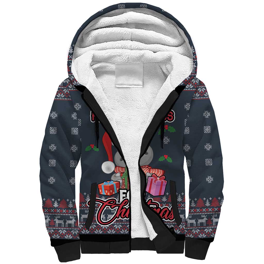 I Want A Hippopotamus Christmas Sherpa Hoodie - Wonder Print Shop