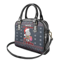 I Want A Hippopotamus Christmas Shoulder Handbag
