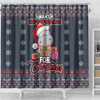 I Want A Hippopotamus Christmas Shower Curtain