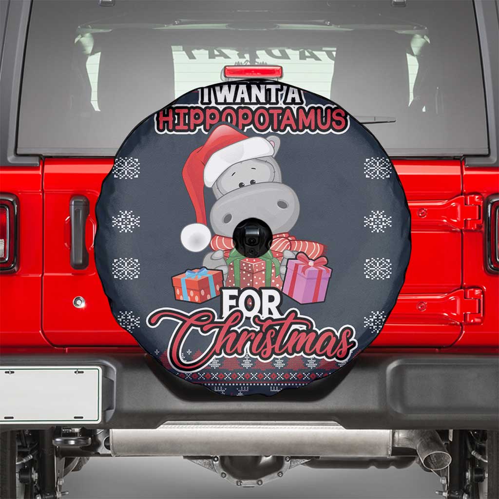 I Want A Hippopotamus Christmas Spare Tire Cover - Wonder Print Shop
