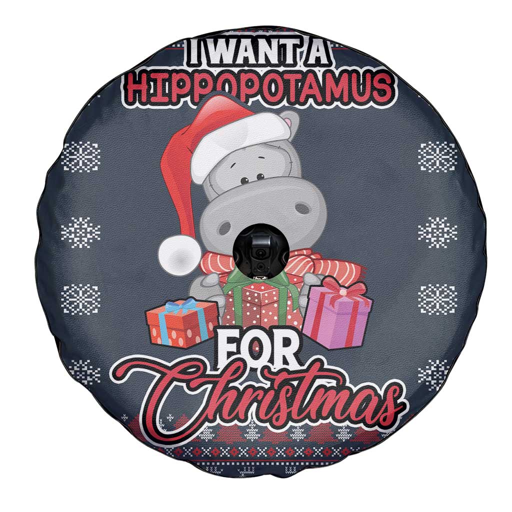 I Want A Hippopotamus Christmas Spare Tire Cover - Wonder Print Shop