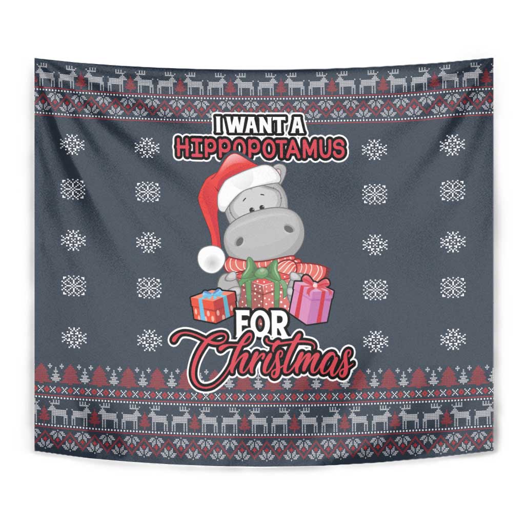 I Want A Hippopotamus Christmas Tapestry - Wonder Print Shop