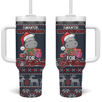 I Want A Hippopotamus Christmas Tumbler With Handle - Wonder Print Shop