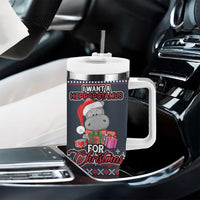 I Want A Hippopotamus Christmas Tumbler With Handle - Wonder Print Shop