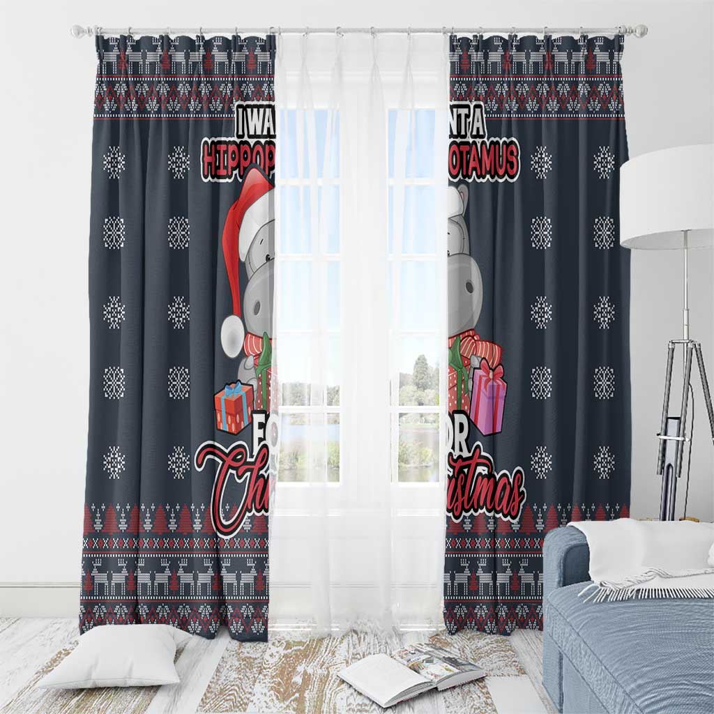 I Want A Hippopotamus Christmas Window Curtain - Wonder Print Shop