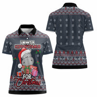 I Want A Hippopotamus Christmas Women Polo Shirt - Wonder Print Shop