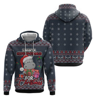 I Want A Hippopotamus Christmas Zip Hoodie - Wonder Print Shop