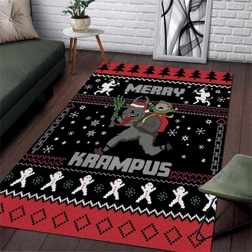 Merry Krampus Area Rug Christmas Gifts - Wonder Print Shop