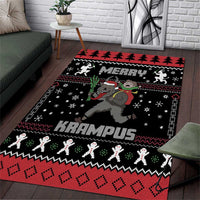 Merry Krampus Area Rug Christmas Gifts - Wonder Print Shop