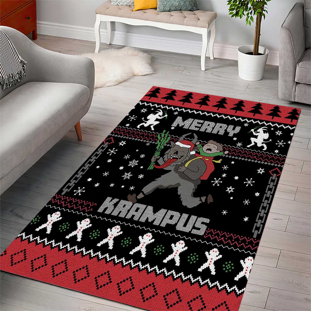 Merry Krampus Area Rug Christmas Gifts - Wonder Print Shop