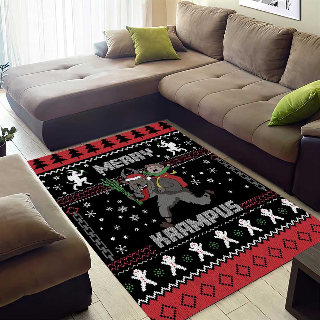 Merry Krampus Area Rug Christmas Gifts - Wonder Print Shop