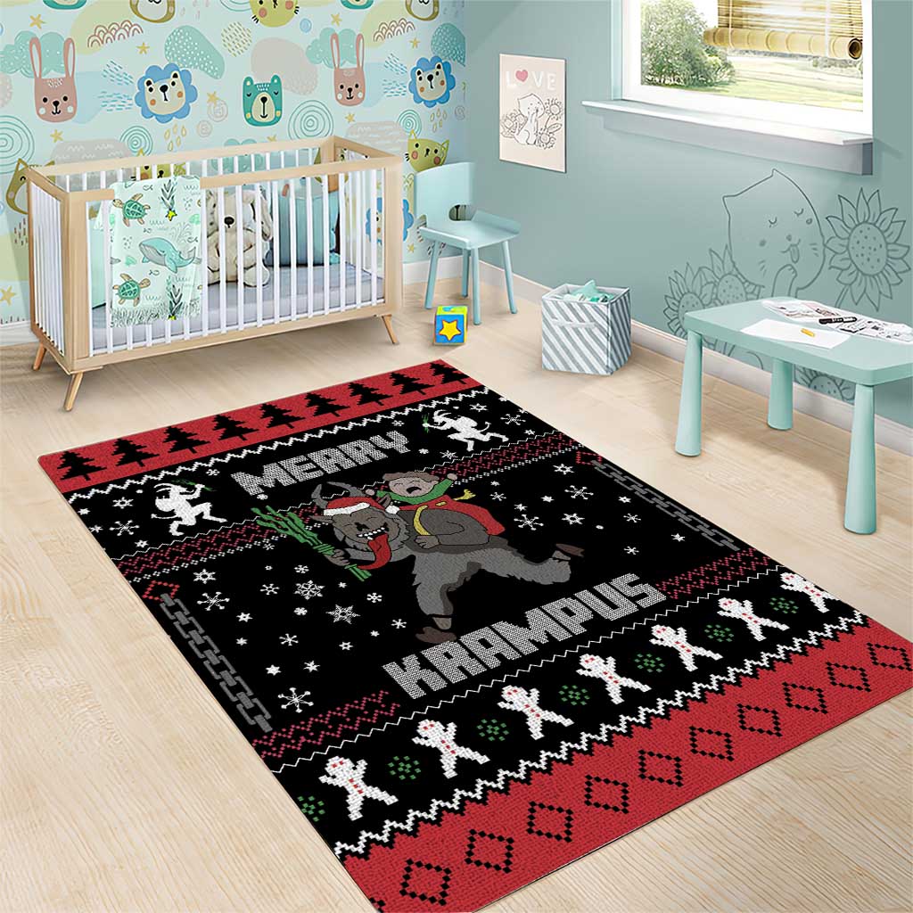 Merry Krampus Area Rug Christmas Gifts - Wonder Print Shop