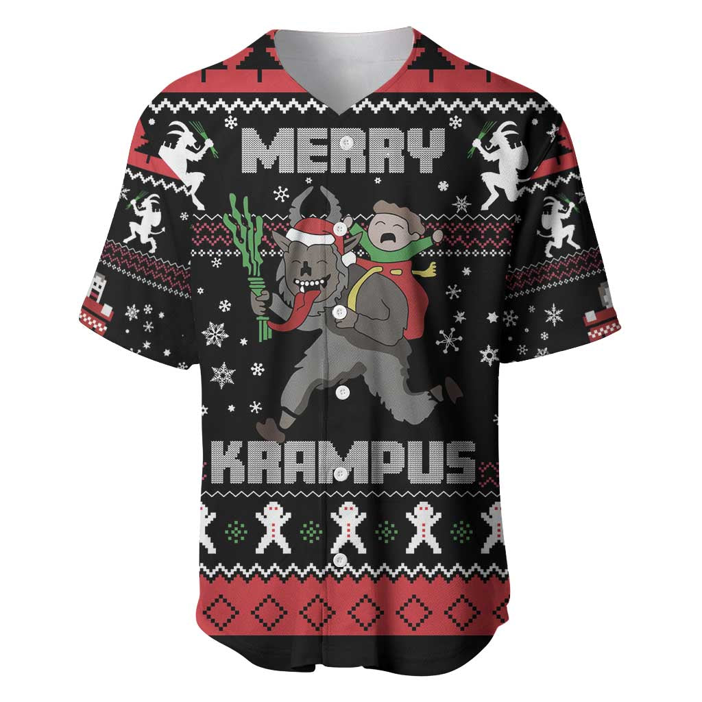 Merry Krampus Baseball Jersey Christmas Gifts - Wonder Print Shop