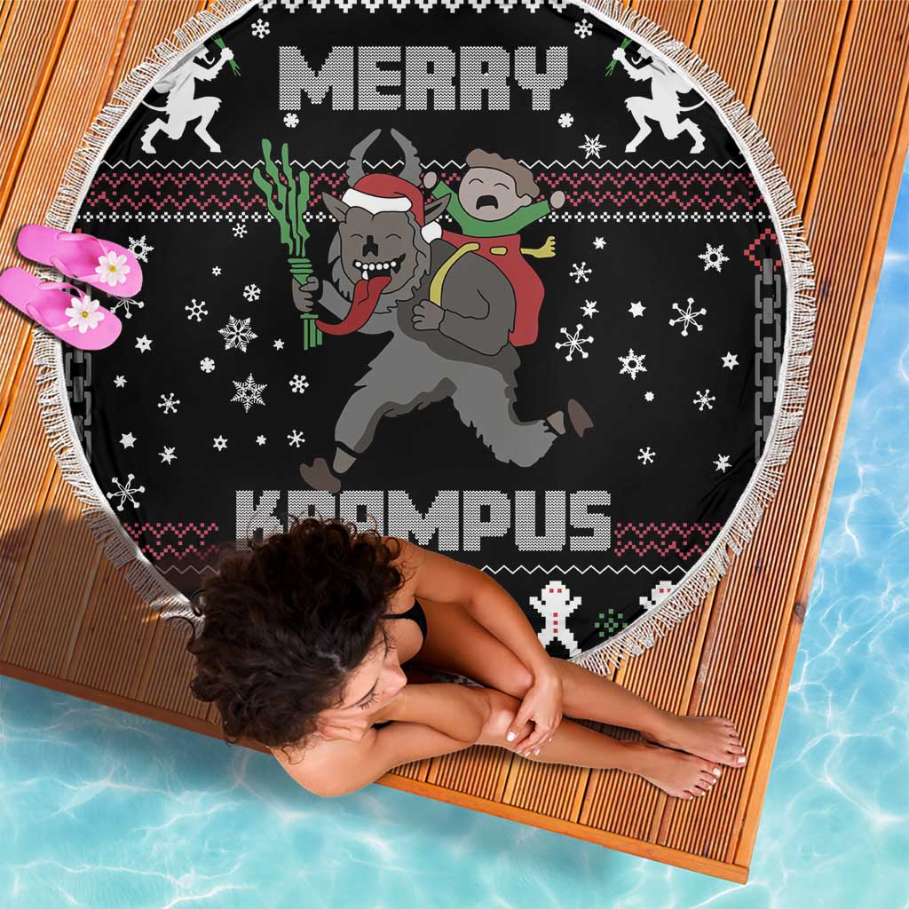 Merry Krampus Beach Blanket Christmas Gifts - Wonder Print Shop