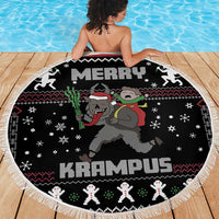 Merry Krampus Beach Blanket Christmas Gifts - Wonder Print Shop