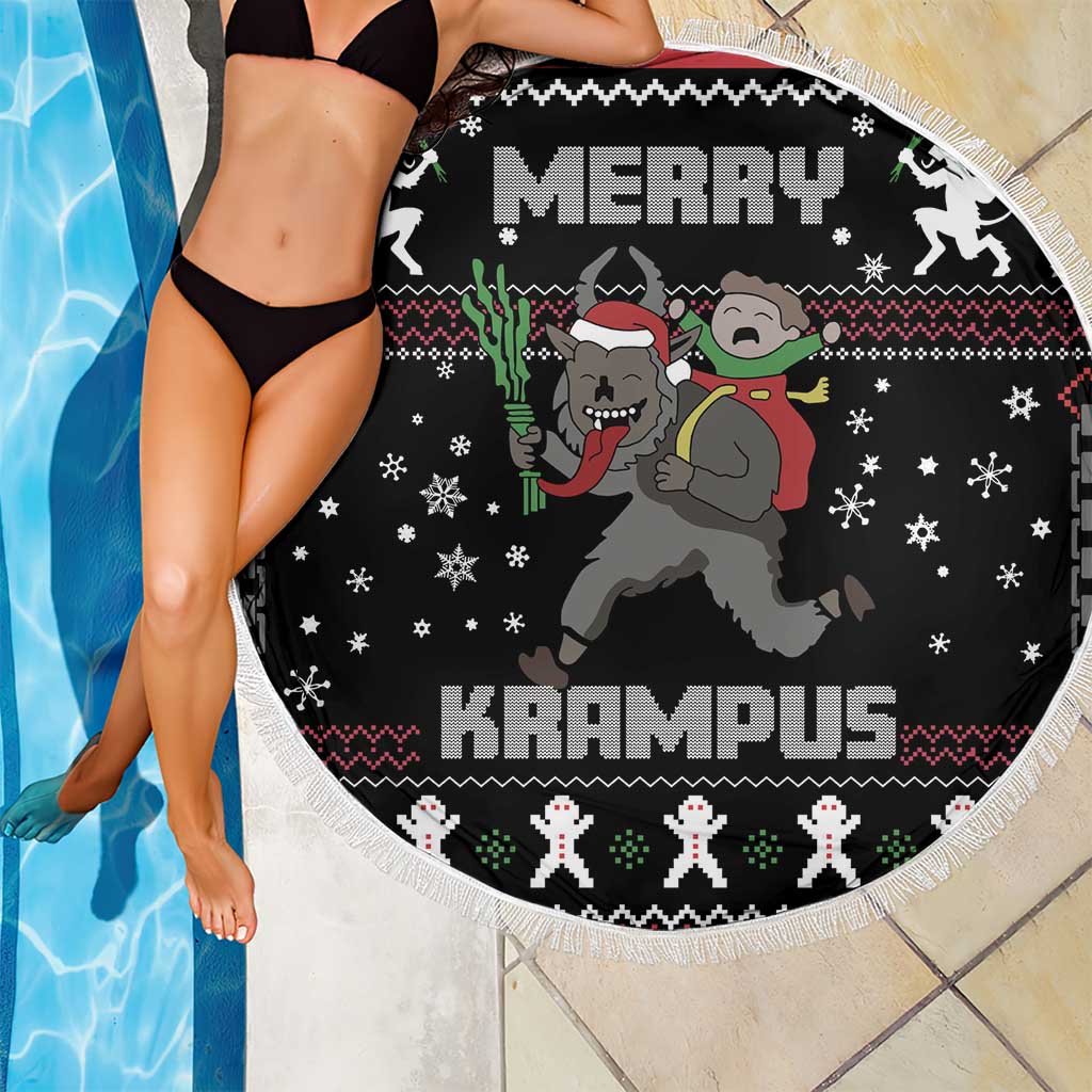 Merry Krampus Beach Blanket Christmas Gifts - Wonder Print Shop