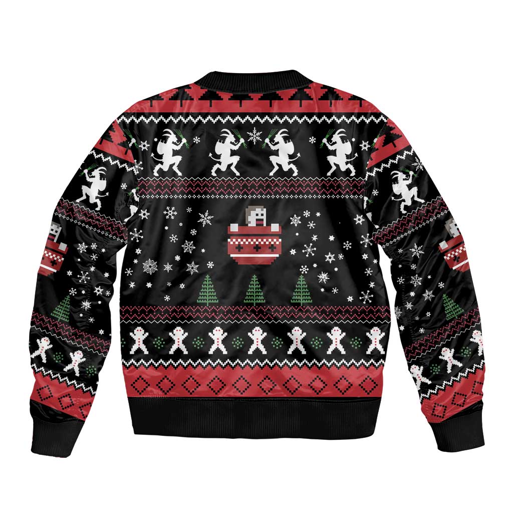 Merry Krampus Bomber Jacket Christmas Gifts - Wonder Print Shop