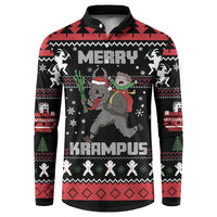 Merry Krampus Button Sweatshirt Christmas Gifts - Wonder Print Shop