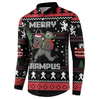 Merry Krampus Button Sweatshirt Christmas Gifts - Wonder Print Shop